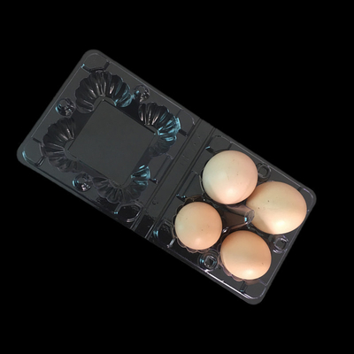 4-komorowy przycisk klipsa Plastikowe opakowanie blistrowe Przezroczyste plastikowe kartony na jajka Bezhalogenowe
