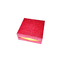 Pudełko upominkowe z czerwonej czekolady sztywne opakowanie 9 sztuk z plastikową przezroczystą wewnętrzną klasą spożywczą