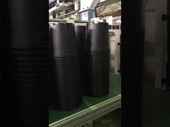 Czerwone okrągłe plastikowe doniczki Doniczki do ogrodnictwa Doniczki