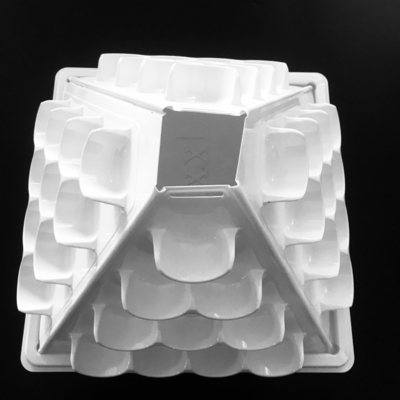 60 szt. Plastikowe pudełko makaroników PET i podstawka do ciasta mini wieża makaronikowa