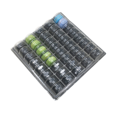 Układ 5 x 8 40 komórek taca do pakowania makaroników i pokrywka, przezroczysty i przezroczysty blister z PVC/PET pudełko na makaroniki