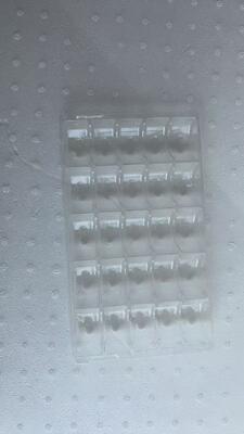 25 plastikowych tacek na makaroniki z PET spożywczym o grubości 0,55 mm i wielokrotnego użytku do pakowania makaroników