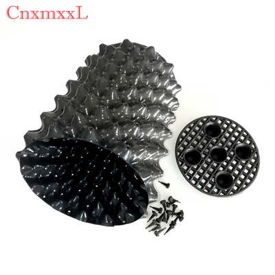 Aeration root pot mall holes in the form of cones throughout the sides of the container