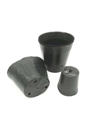 Wyroby z czarnego PVC PS plastikowego miękkiego kwiatowego garnka do sadzenia