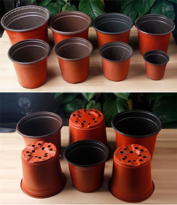 Nowy projekt 3calowy plastikowy garnek do pielęgnacji miękkiego koloru brązowego plastikowy garnek do kwiatów
