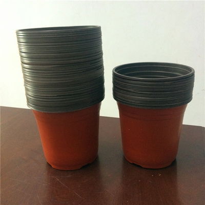 Nowy projekt 3calowy plastikowy garnek do pielęgnacji miękkiego koloru brązowego plastikowy garnek do kwiatów