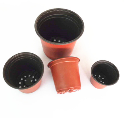 Custom design double color red color garden plastic pots for flower tree nursery