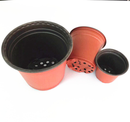Custom design double color red color garden plastic pots for flower tree nursery