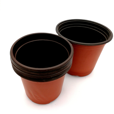various Greenhouse using plastic flower nursery pots double color flower pot from small to big