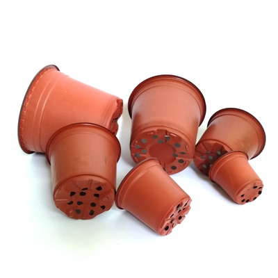 New Greenhouse using small plastic flower nursery pots double color flower pot