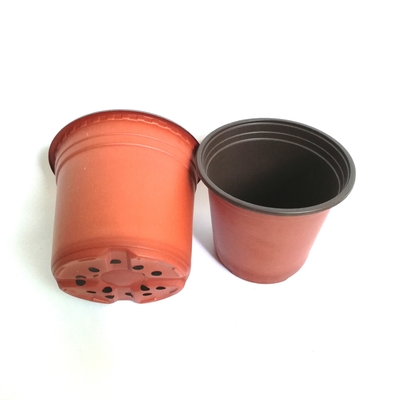 New Greenhouse using small plastic flower nursery pots double color flower pot