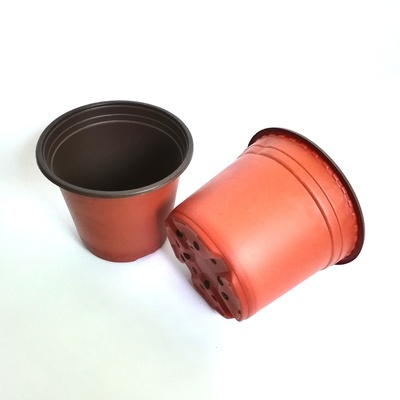 New Greenhouse using small plastic flower nursery pots double color flower pot
