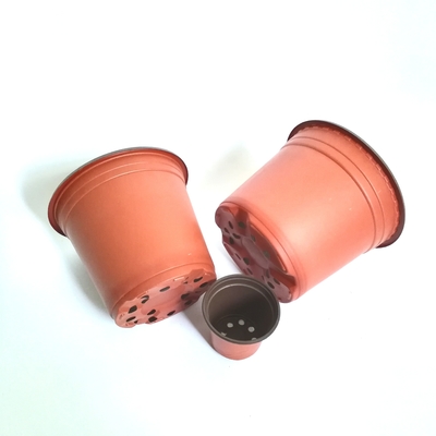 New Greenhouse using small plastic flower nursery pots double color flower pot
