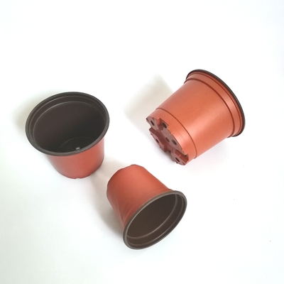 New Greenhouse using small plastic flower nursery pots double color flower pot