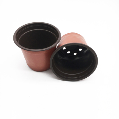 Sunflower gardening black plastic flower pot for nursery