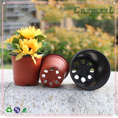 Light and soft black/double-color flower pot  laurel  seedling nutrition pot