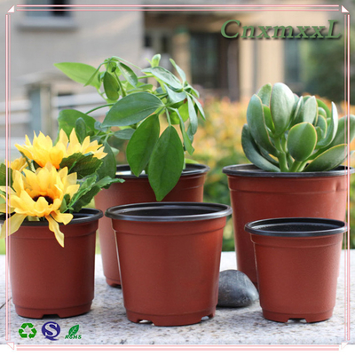 Light and soft black/double-color flower pot  laurel  seedling nutrition pot