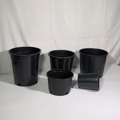 Wytrzymały twardy plastikowy 3 galonowy czarny garnki roślin kwiatowych duże garnki PP / HDPE