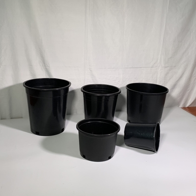 Wytrzymały twardy plastikowy 3 galonowy czarny garnki roślin kwiatowych duże garnki PP / HDPE