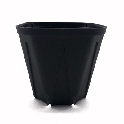 Small Flower garden plant pot square black plastic nursery pots rectangular plastic nursery pots for Agricultural greenhouse