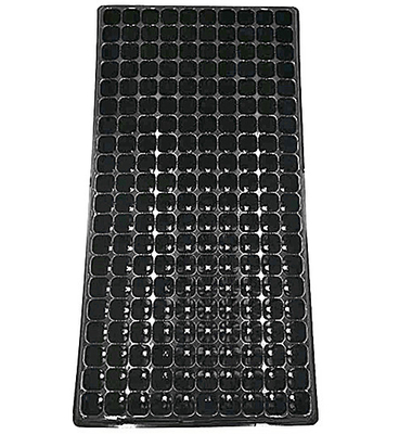 Custom black plastic hydroponic seed nursery seeding tray with 72 cells