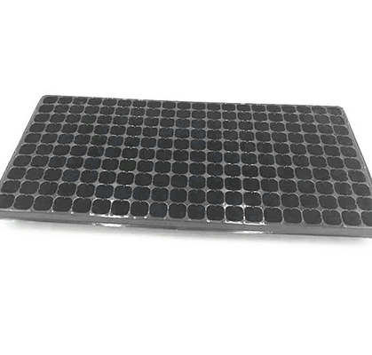 Custom black plastic hydroponic seed nursery seeding tray with 72 cells
