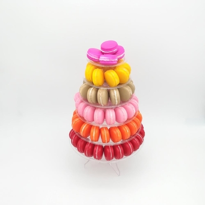 6 poziomów warstwy Macaron Tower 10 poziomów Macaron Tower Stand z akrylowym dnem