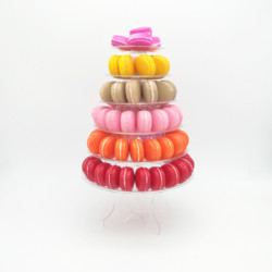 6 poziomów warstwy Macaron Tower 10 poziomów Macaron Tower Stand z akrylowym dnem