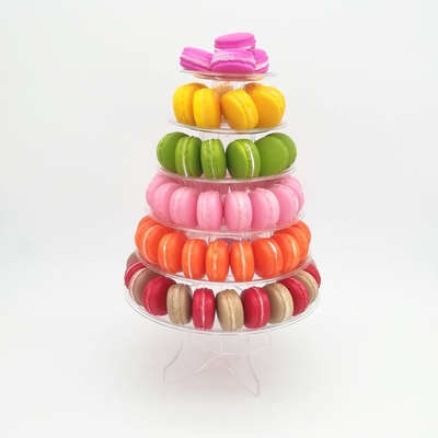 4-Layer Smaller Macaron Tower Plastic Material And PVC Type Stand