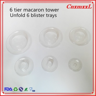 eiffel tower macaron stand 6 tier clear blister macaron tower