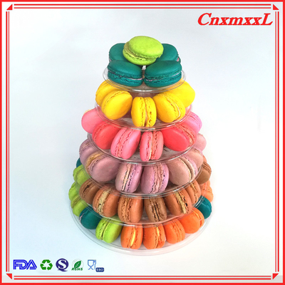 4-Layer Smaller Macaron Tower Plastic Material And PVC Type Stand