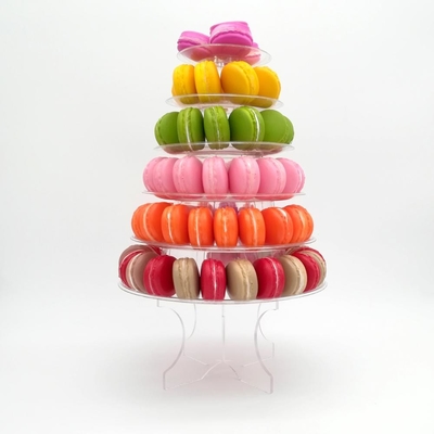 4-Layer Smaller Macaron Tower Plastic Material And PVC Type Stand