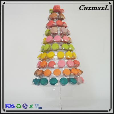 4-Layer Smaller Macaron Tower Plastic Material And PVC Type Stand
