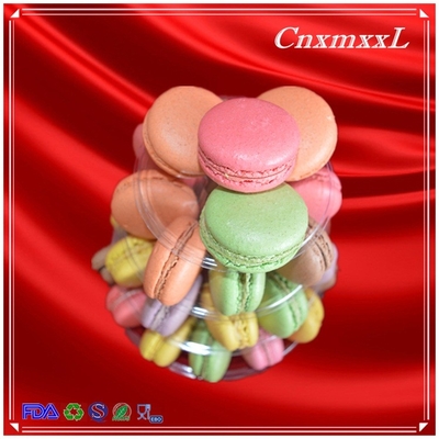 4-layer clear smaller plastic macaron tower party favor boxes