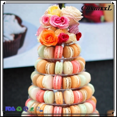 Nowy projekt 10 poziomu Macaron Tower Jednorazowa tacza z jedzeniem