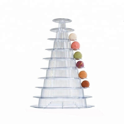 Nowy projekt 10 poziomu Macaron Tower Jednorazowa tacza z jedzeniem