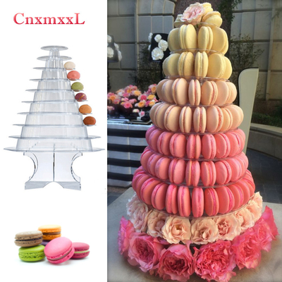 Super 10 Tier Macaron Blister Tower Stand Packaging z akrylem