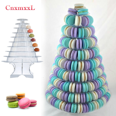 Super 10 Tier Macaron Blister Tower Stand Packaging z akrylem
