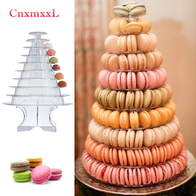 Super WOW 10 Tier Macaron Blister Tower Stand Packaging z akrylem