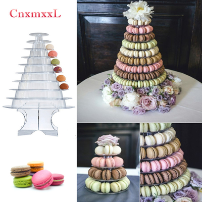 Super WOW 10 Tier Macaron Blister Tower Stand Packaging z akrylem
