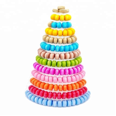 Nowa piramida wieży Macaron 13 poziom Plastic Macaron Tower Display Stand