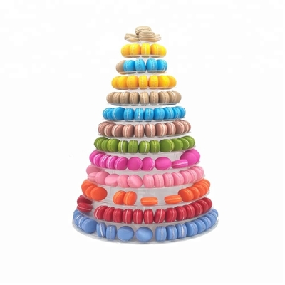 Nowa piramida wieży Macaron 13 poziom Plastic Macaron Tower Display Stand