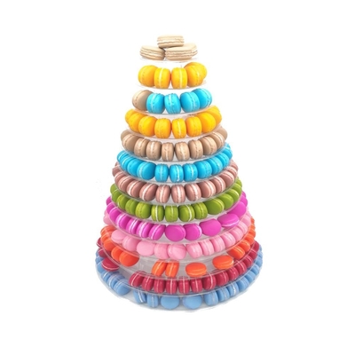 Nowa piramida wieży Macaron 13 poziom Plastic Macaron Tower Display Stand
