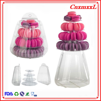 Nowy styl Mały plastikowy 4 warstwy Macaron Tower 47 sztuk
