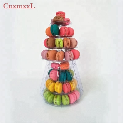 Patented product 4 tier macaron tower stand case for wedding cake decoration