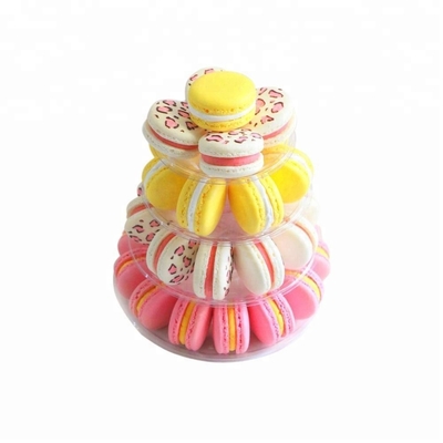 Przejrzysty plastikowy Macaron Mini Tower Stand 4 Poziomy Macaron Tower