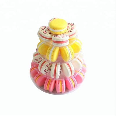 Przejrzysty plastikowy Macaron Mini Tower Stand 4 Poziomy Macaron Tower