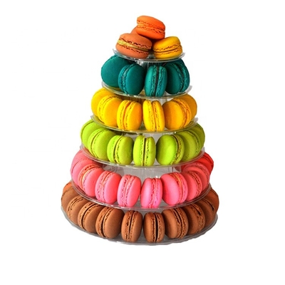 new style 6 layer pyramid macaron tower with high quality PET material