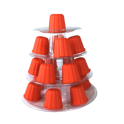 4 Poziom Canele Tower Stand Case Do Dekoracji Tortu Ślubnego