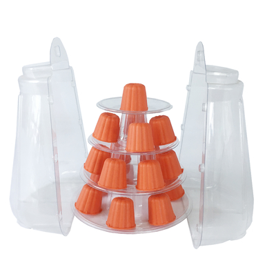 Mini Clear Plastic 4 Tier Canele Tower Stand For Display Canele / Makaron I Dekoracja ciasta